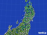 東北地方のアメダス実況(気温)(2023年12月28日)