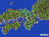2023年12月29日の近畿地方のアメダス(日照時間)