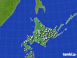 2023年12月31日の北海道地方のアメダス(降水量)