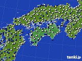 四国地方のアメダス実況(風向・風速)(2023年12月31日)