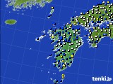 2023年12月31日の九州地方のアメダス(風向・風速)
