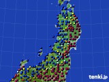 2024年01月01日の東北地方のアメダス(日照時間)