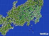 2024年01月01日の関東・甲信地方のアメダス(風向・風速)