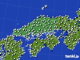 2024年01月01日の中国地方のアメダス(風向・風速)