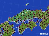 中国地方のアメダス実況(日照時間)(2024年01月02日)
