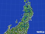 東北地方のアメダス実況(気温)(2024年01月02日)