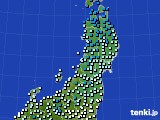 東北地方のアメダス実況(気温)(2024年01月03日)