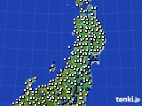 東北地方のアメダス実況(風向・風速)(2024年01月04日)