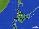 北海道地方のアメダス実況(積雪深)(2024年01月05日)