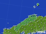 2024年01月05日の島根県のアメダス(風向・風速)