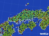 2024年01月06日の中国地方のアメダス(日照時間)