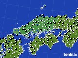 2024年01月06日の中国地方のアメダス(風向・風速)