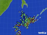 2024年01月07日の北海道地方のアメダス(日照時間)