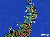 2024年01月08日の東北地方のアメダス(日照時間)