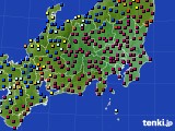 関東・甲信地方のアメダス実況(日照時間)(2024年01月08日)