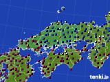 2024年01月08日の中国地方のアメダス(日照時間)
