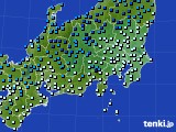 関東・甲信地方のアメダス実況(気温)(2024年01月08日)