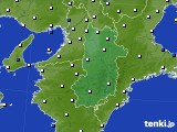 奈良県のアメダス実況(風向・風速)(2024年01月08日)