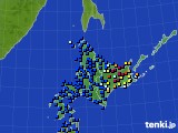 2024年01月09日の北海道地方のアメダス(日照時間)