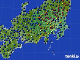 関東・甲信地方のアメダス実況(日照時間)(2024年01月10日)