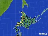 北海道地方のアメダス実況(積雪深)(2024年01月11日)