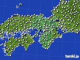 2024年01月11日の近畿地方のアメダス(風向・風速)