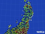 2024年01月12日の東北地方のアメダス(日照時間)