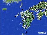 2024年01月12日の九州地方のアメダス(風向・風速)