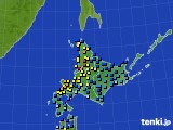 北海道地方のアメダス実況(積雪深)(2024年01月13日)
