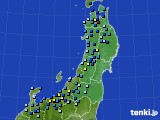 東北地方のアメダス実況(積雪深)(2024年01月13日)