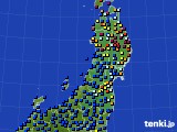 東北地方のアメダス実況(日照時間)(2024年01月13日)