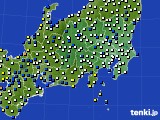 関東・甲信地方のアメダス実況(風向・風速)(2024年01月13日)