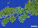 2024年01月13日の近畿地方のアメダス(風向・風速)