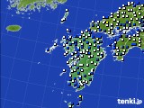 2024年01月13日の九州地方のアメダス(風向・風速)