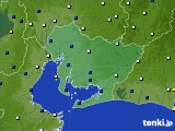 2024年01月13日の愛知県のアメダス(風向・風速)
