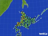 北海道地方のアメダス実況(積雪深)(2024年01月14日)