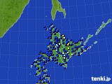 2024年01月14日の北海道地方のアメダス(日照時間)