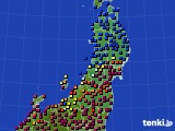 東北地方のアメダス実況(日照時間)(2024年01月14日)