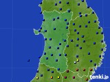 秋田県のアメダス実況(日照時間)(2024年01月14日)