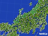 北陸地方のアメダス実況(風向・風速)(2024年01月15日)