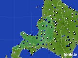 2024年01月15日の道央のアメダス(風向・風速)
