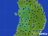 秋田県のアメダス実況(気温)(2024年01月16日)
