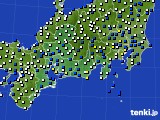 東海地方のアメダス実況(風向・風速)(2024年01月16日)