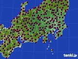 関東・甲信地方のアメダス実況(日照時間)(2024年01月17日)