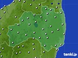 福島県のアメダス実況(風向・風速)(2024年01月17日)