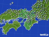 近畿地方のアメダス実況(降水量)(2024年01月18日)