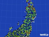 2024年01月18日の東北地方のアメダス(日照時間)
