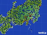 関東・甲信地方のアメダス実況(日照時間)(2024年01月18日)