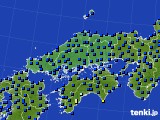 2024年01月18日の中国地方のアメダス(日照時間)
