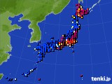 アメダス実況(日照時間)(2024年01月19日)